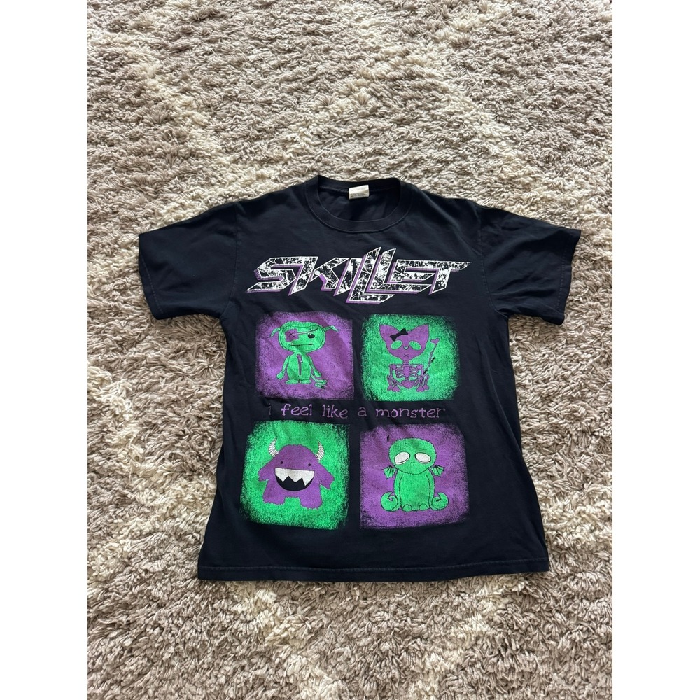 Skillet Vintage Band Tee I Feel Like A Monster Black T-Shirt Small Fruit Of Loom - Picture 10 of 10